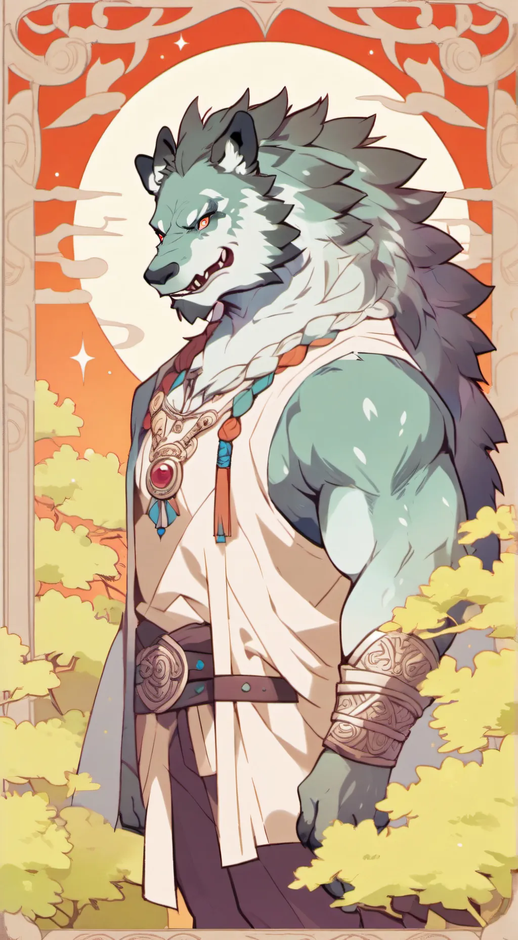 ai character: the low werewolf  background