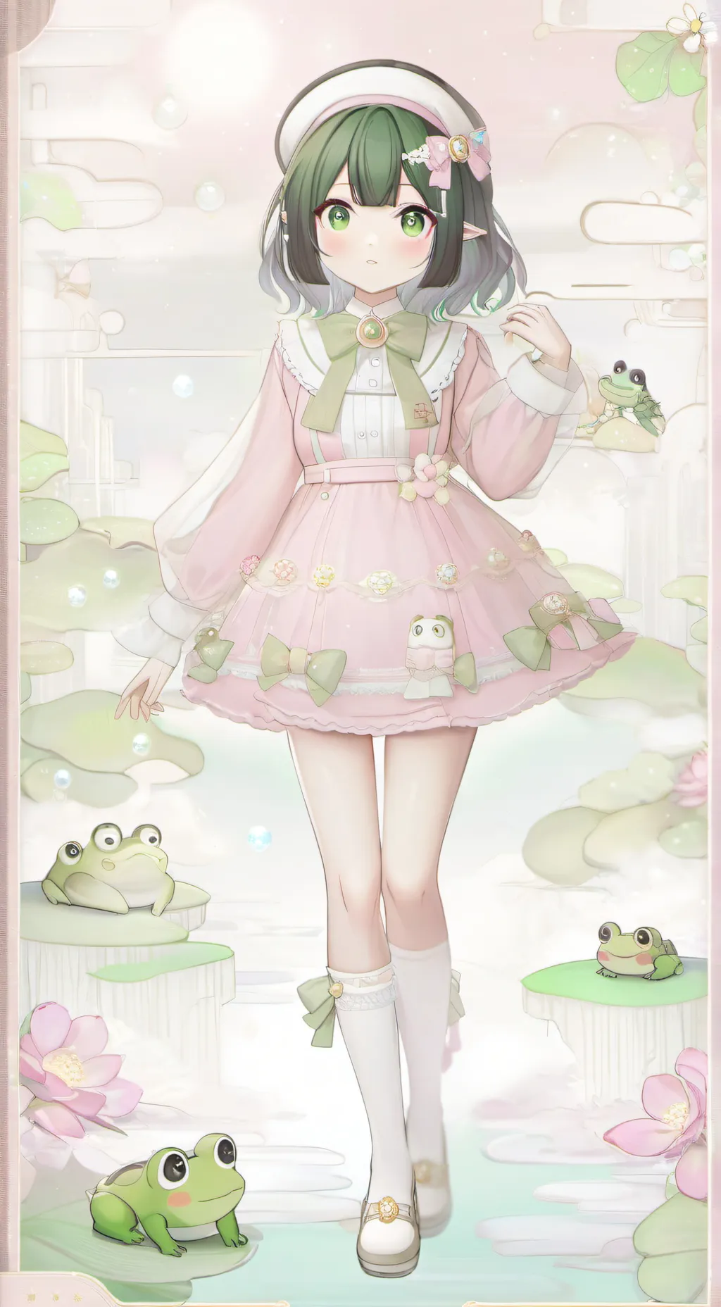 ai character: Tsuyu asui background