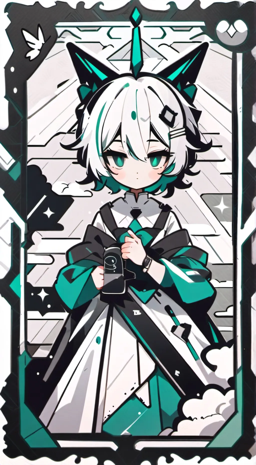 ai character: Tealy(sprunki) background