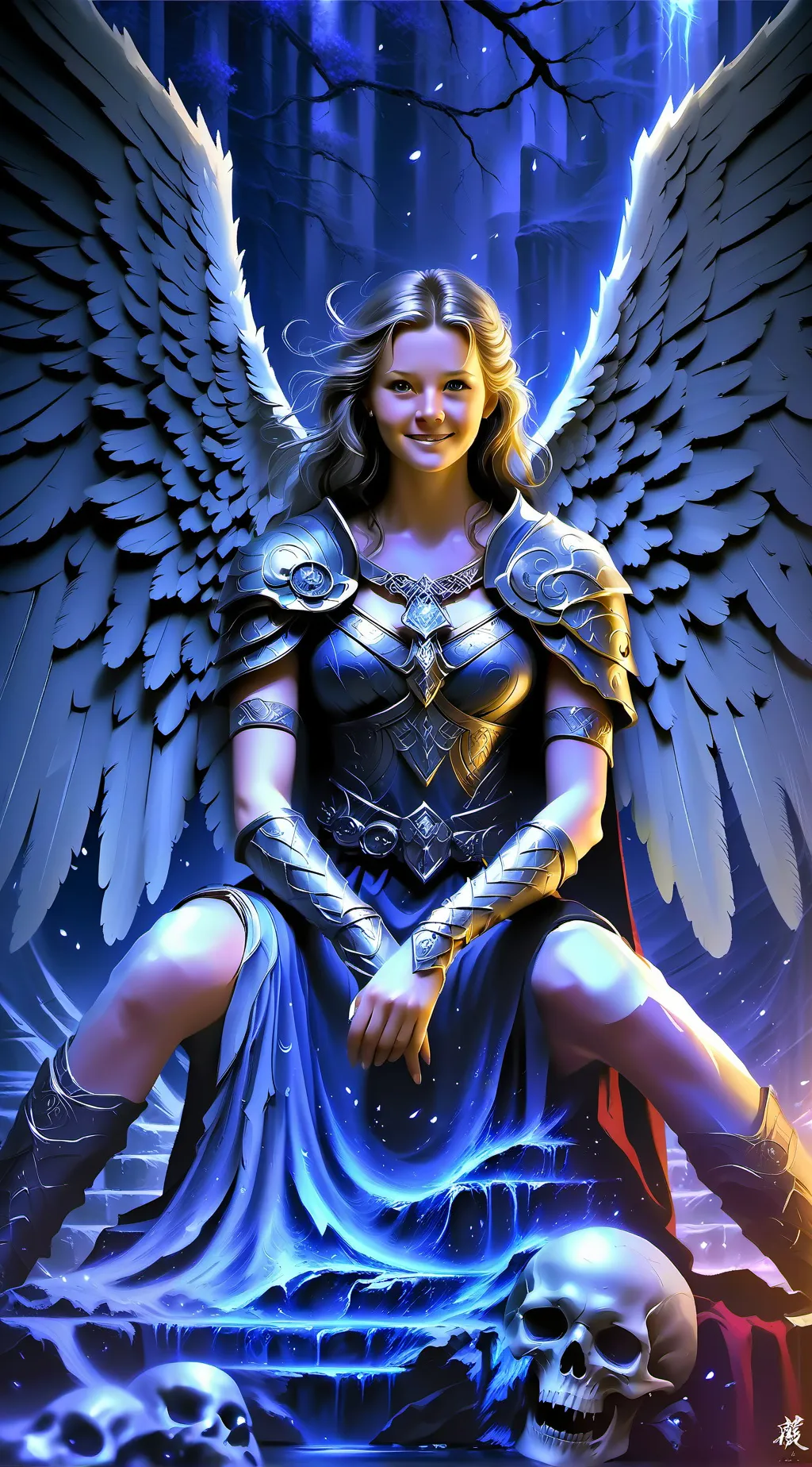 ai character: Angel  background