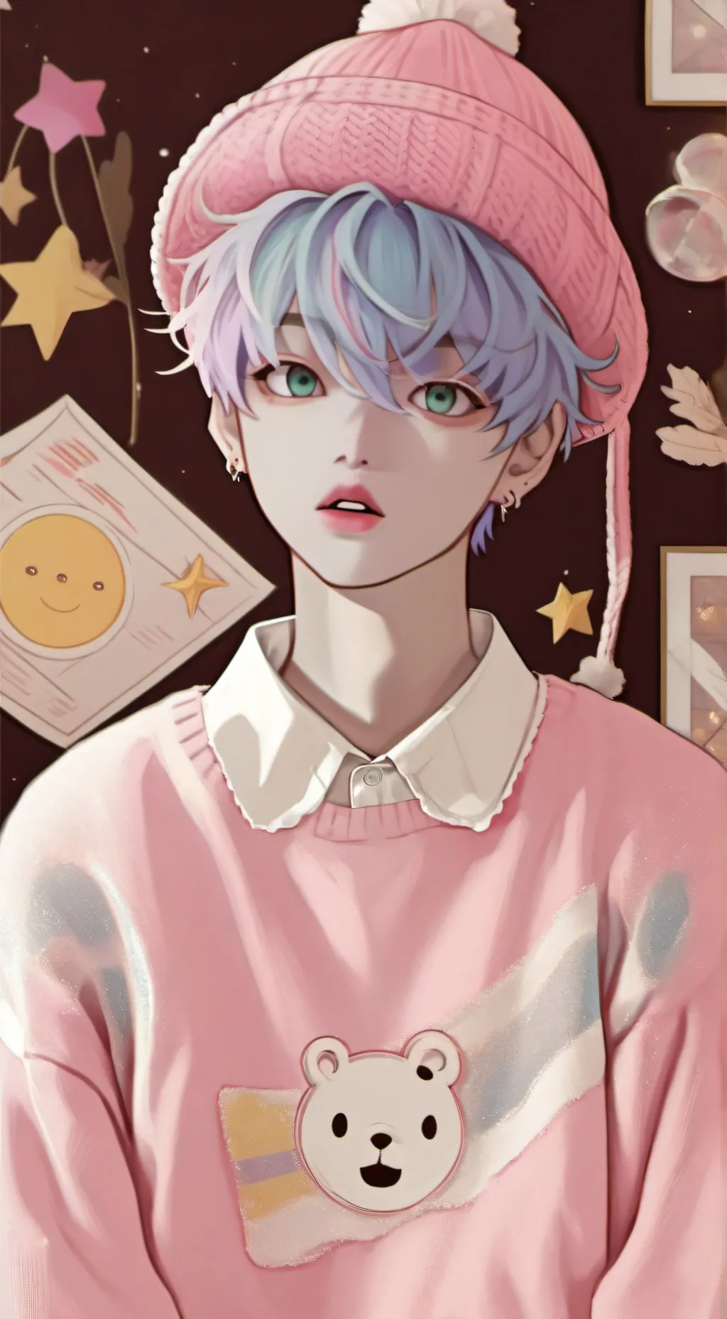 ai character: soft boy, Justin background