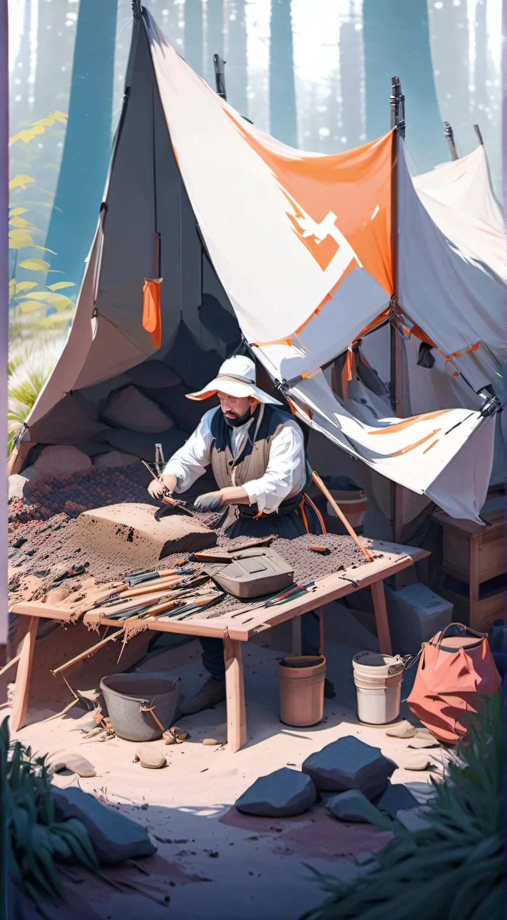 ai character: dig simulator background