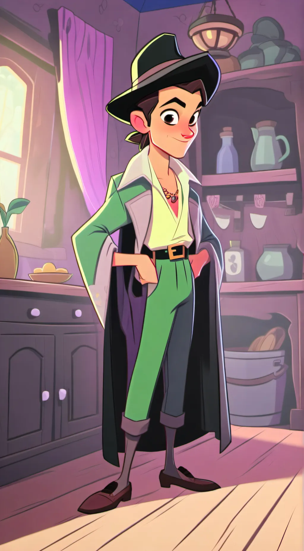 ai character: 🤨 background