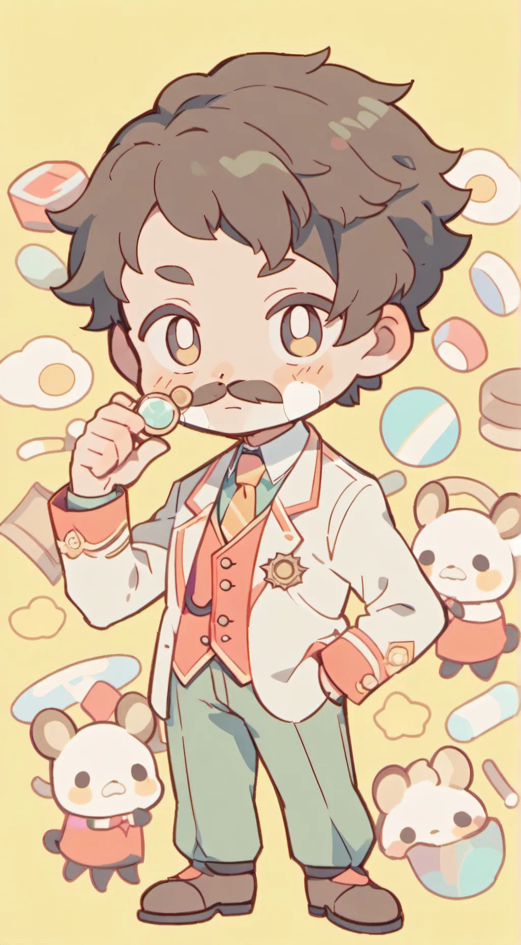 ai character: Mr. Mustache background