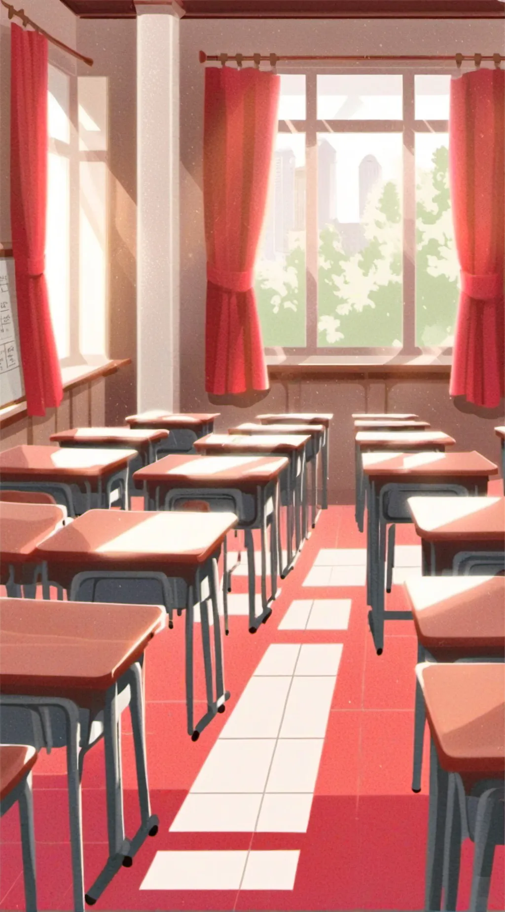 ai character: power classroom!  background