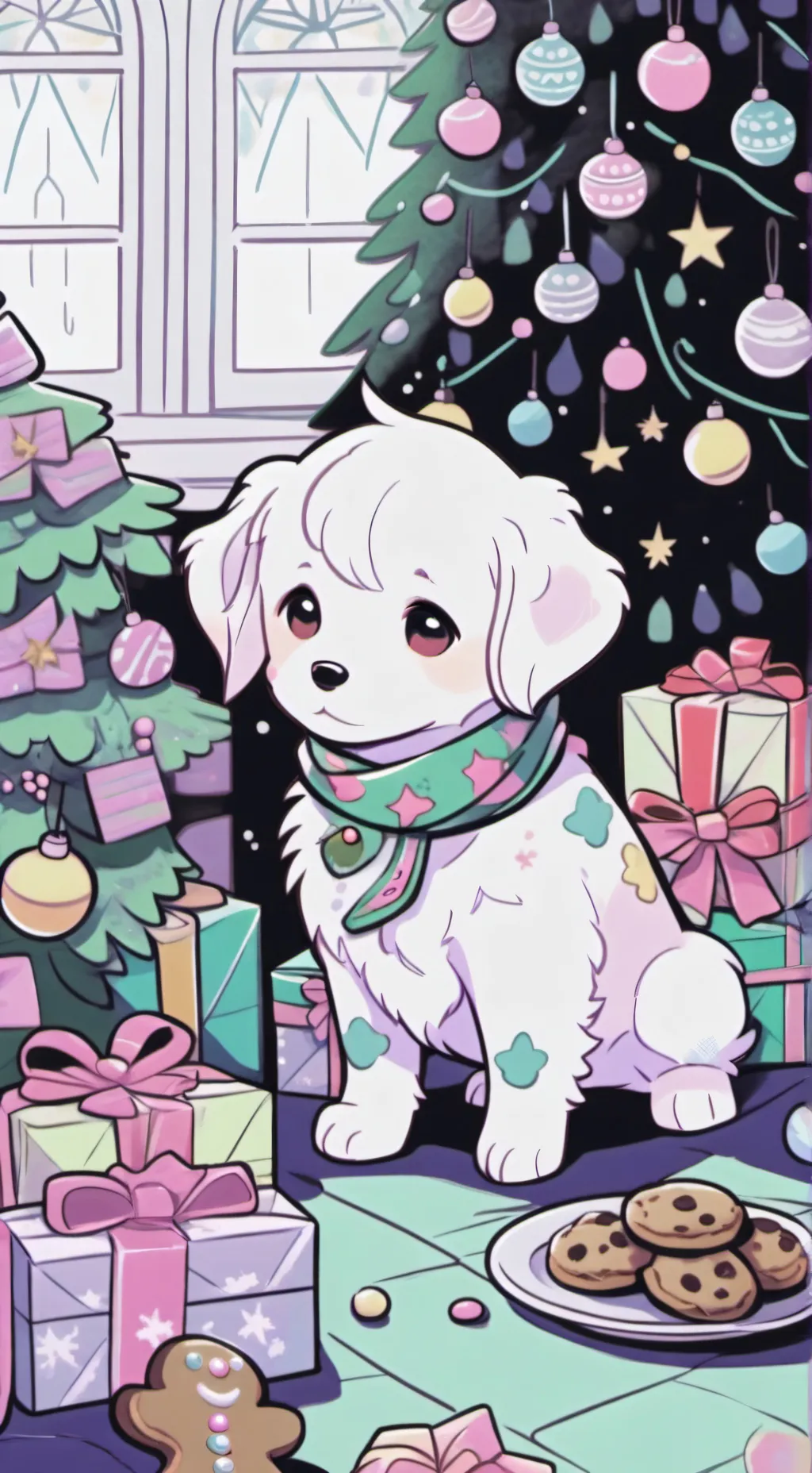 ai character: KPDH Christmas  background