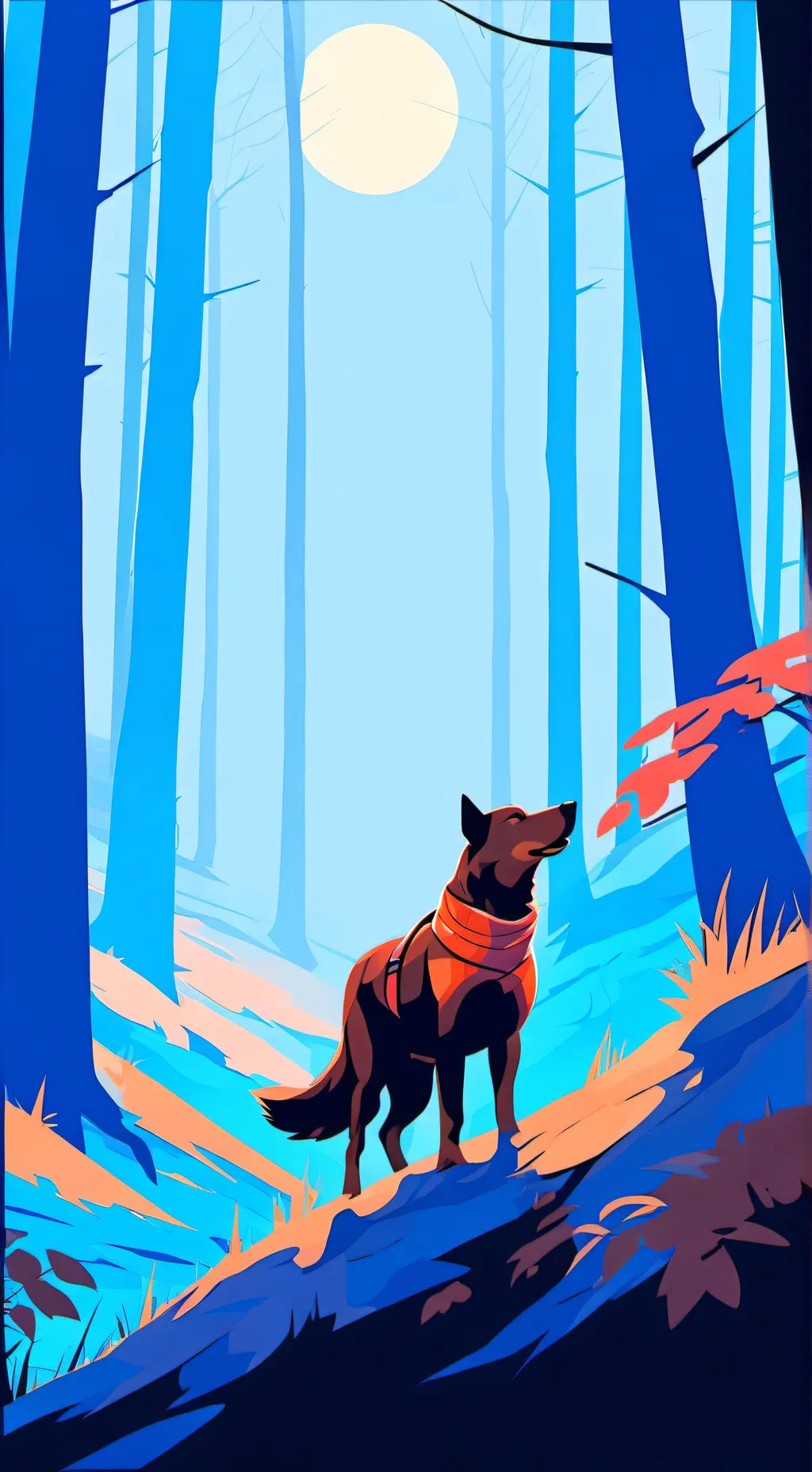 ai character: HybirdHunterArctic background