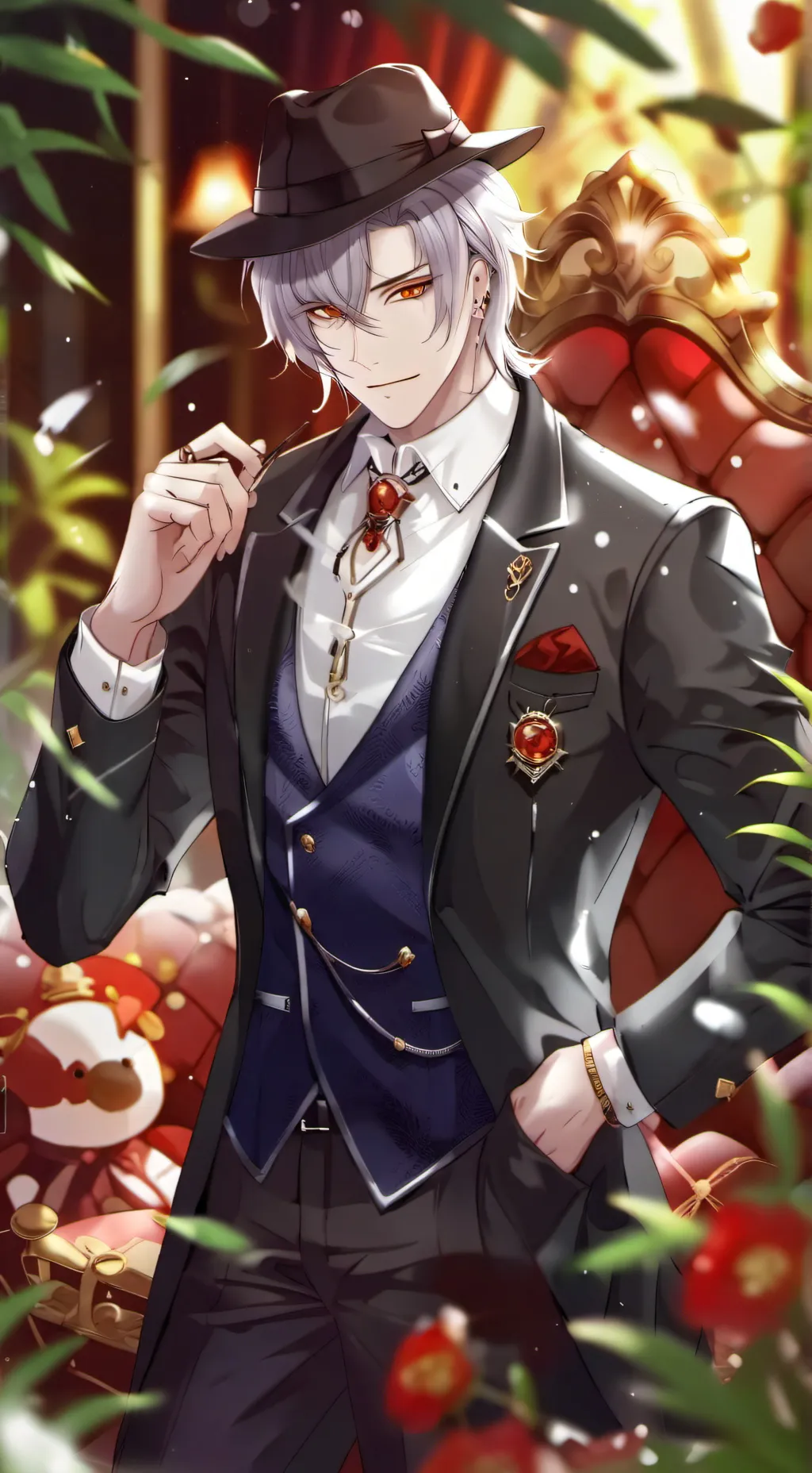 ai character: mafia boss  background