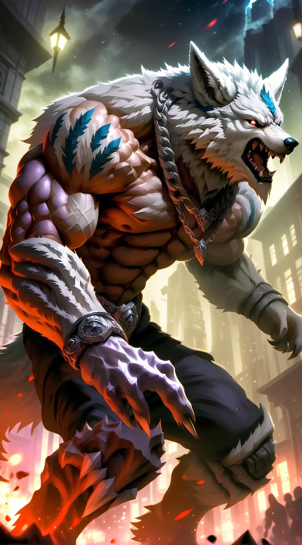 ai character: WereMuscle Curse 🐆 background