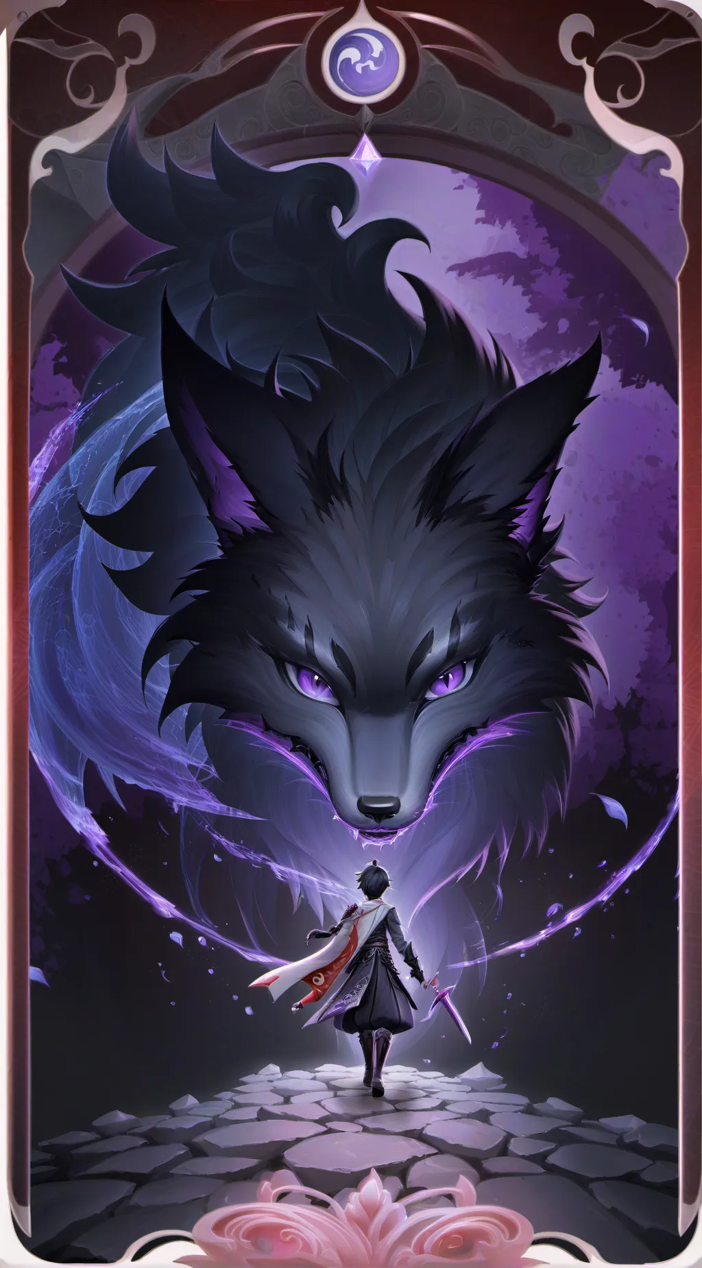 ai character: Words Left background