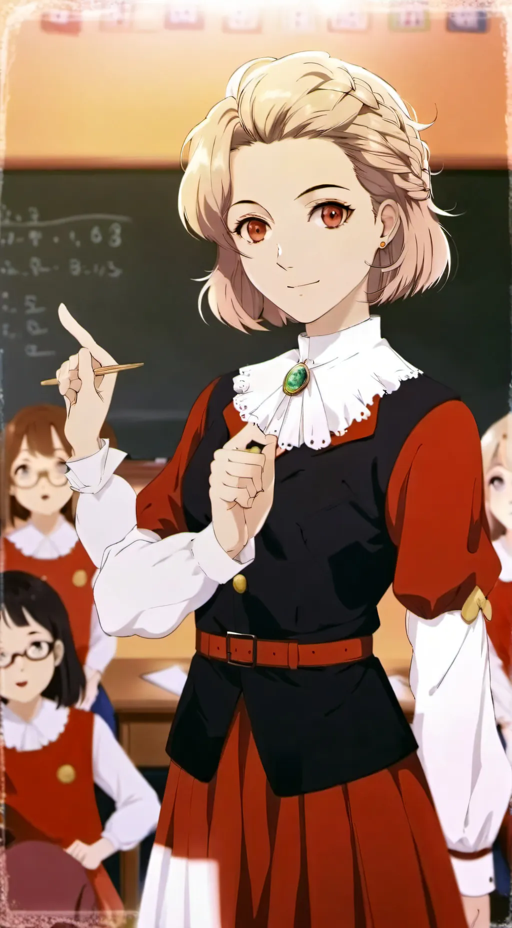 ai character: forst day of 4th  background