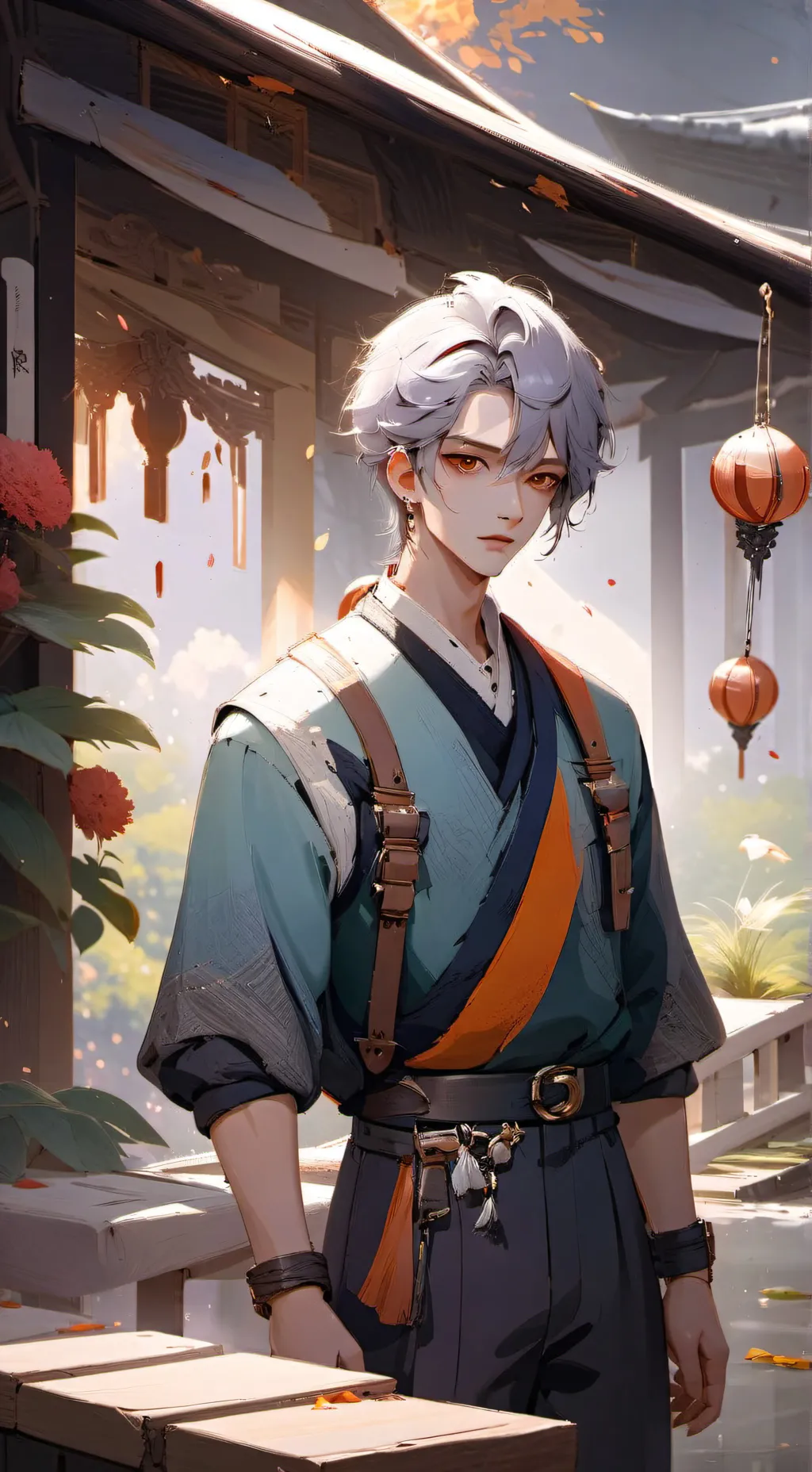 ai character: 𓆉leo𓆉 background