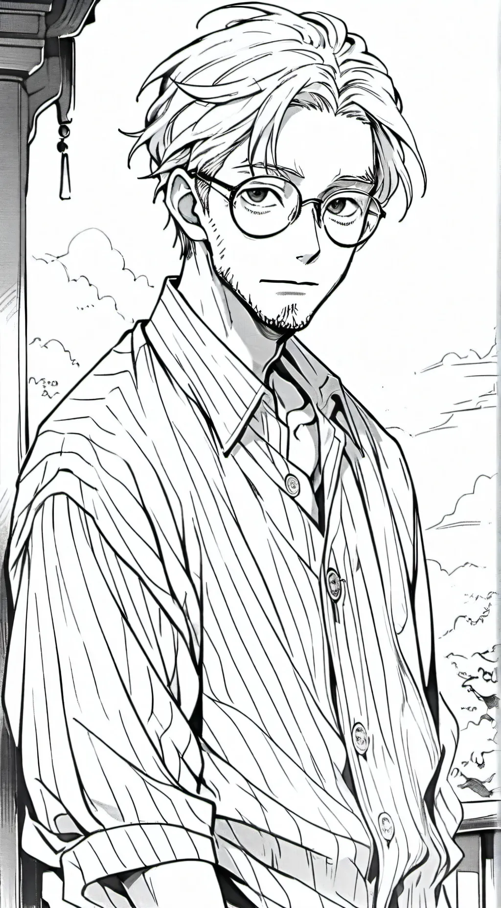 ai character: Old man background