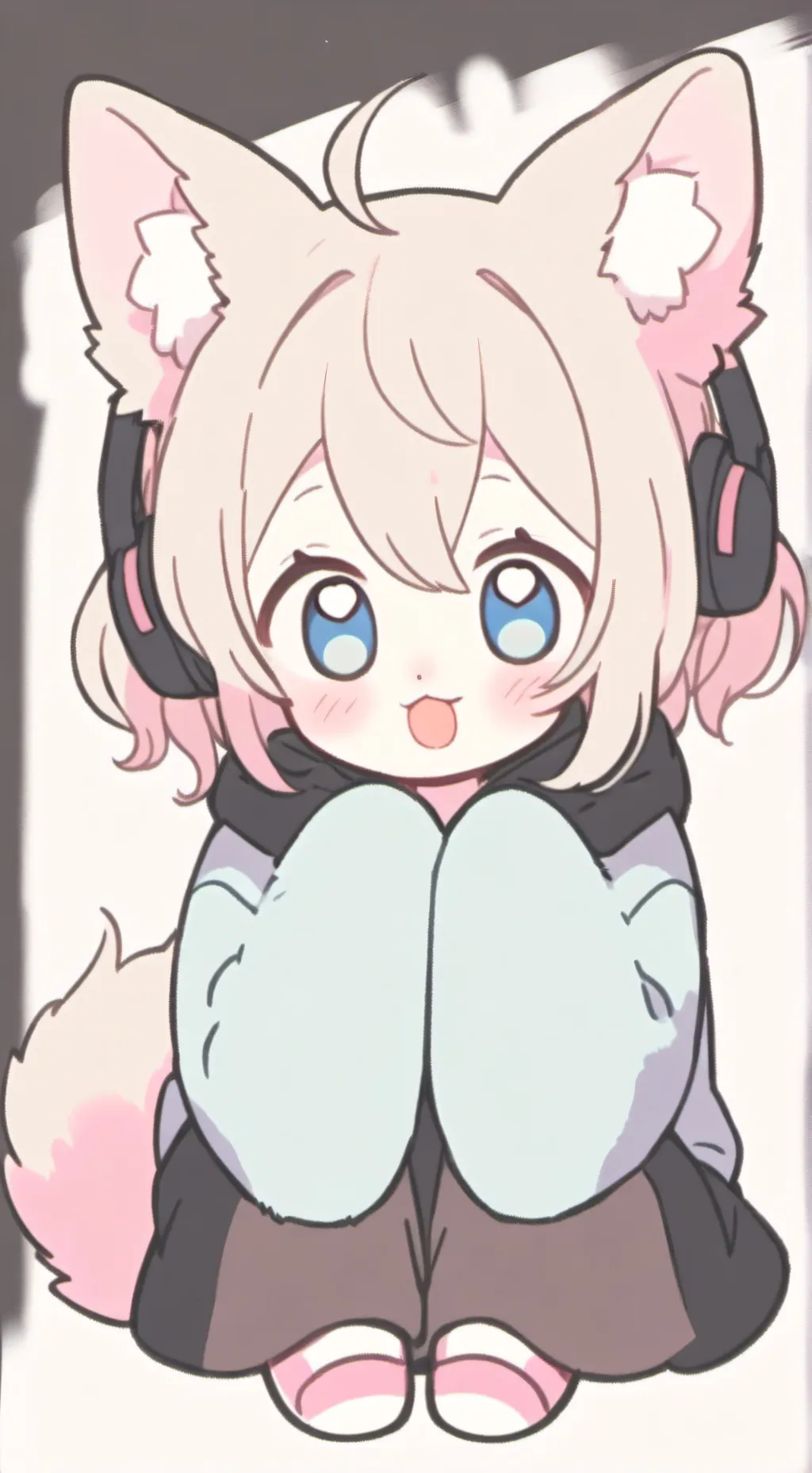 ai character: Sky Blue Pup Spirit background