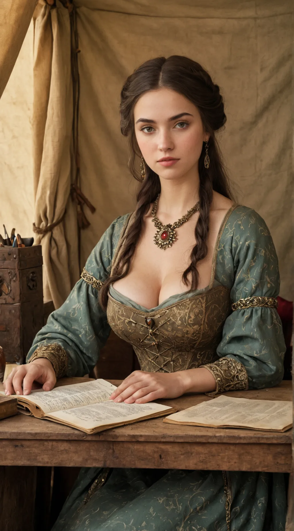 ai character: Queen Olivia background