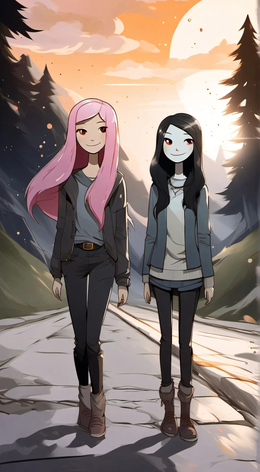 ai character: Pb and Marceline background