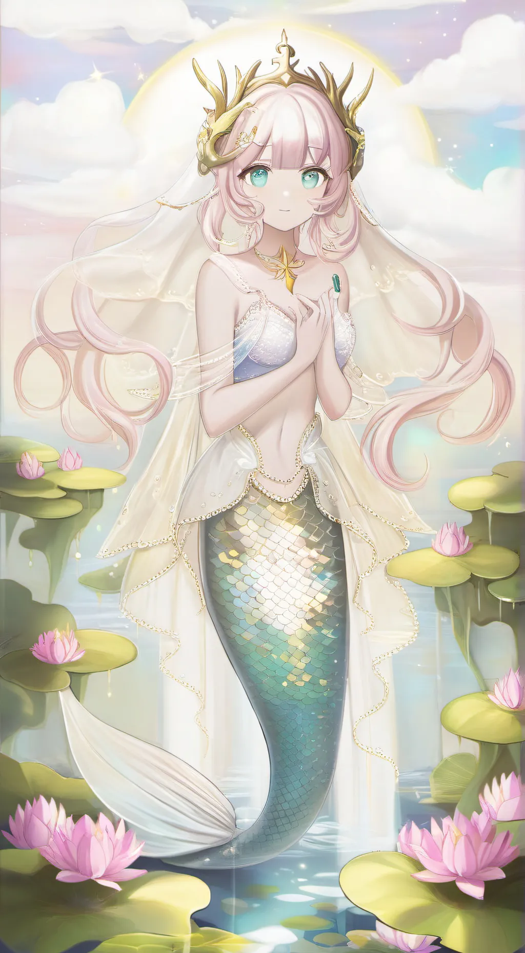 ai character: Saja BoysxMermaid background