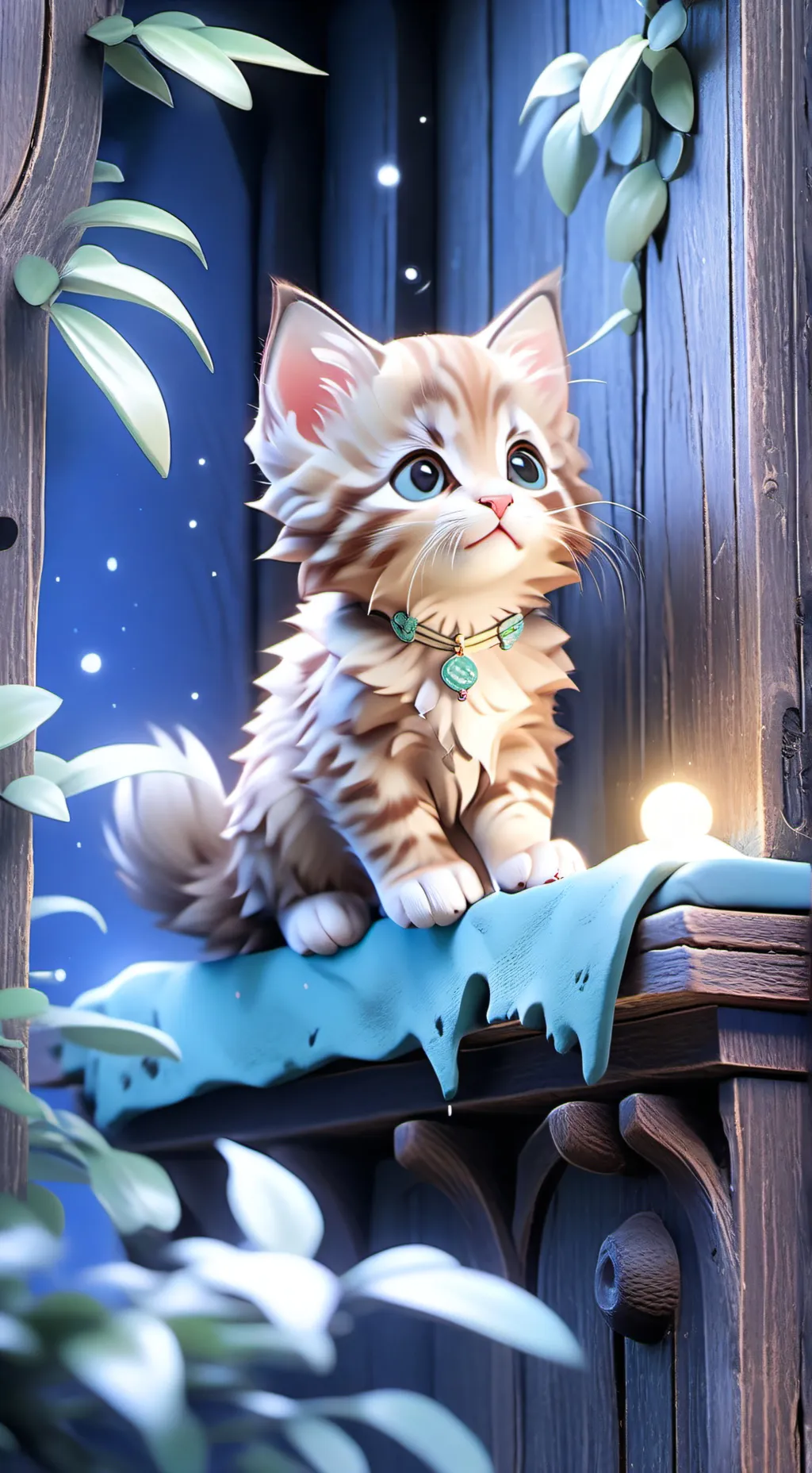 ai character: Kitten of fate background