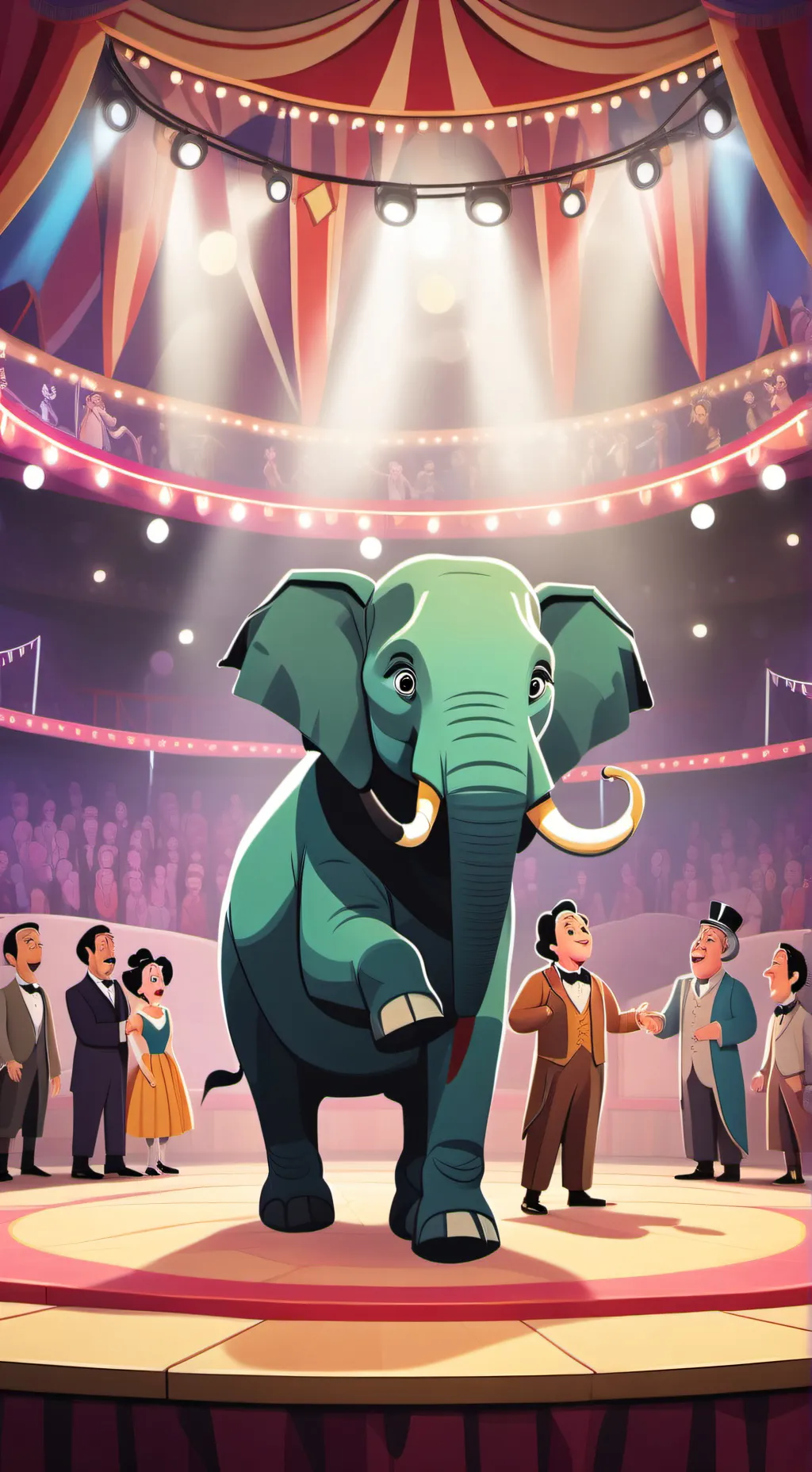 ai character: Tadc live show background