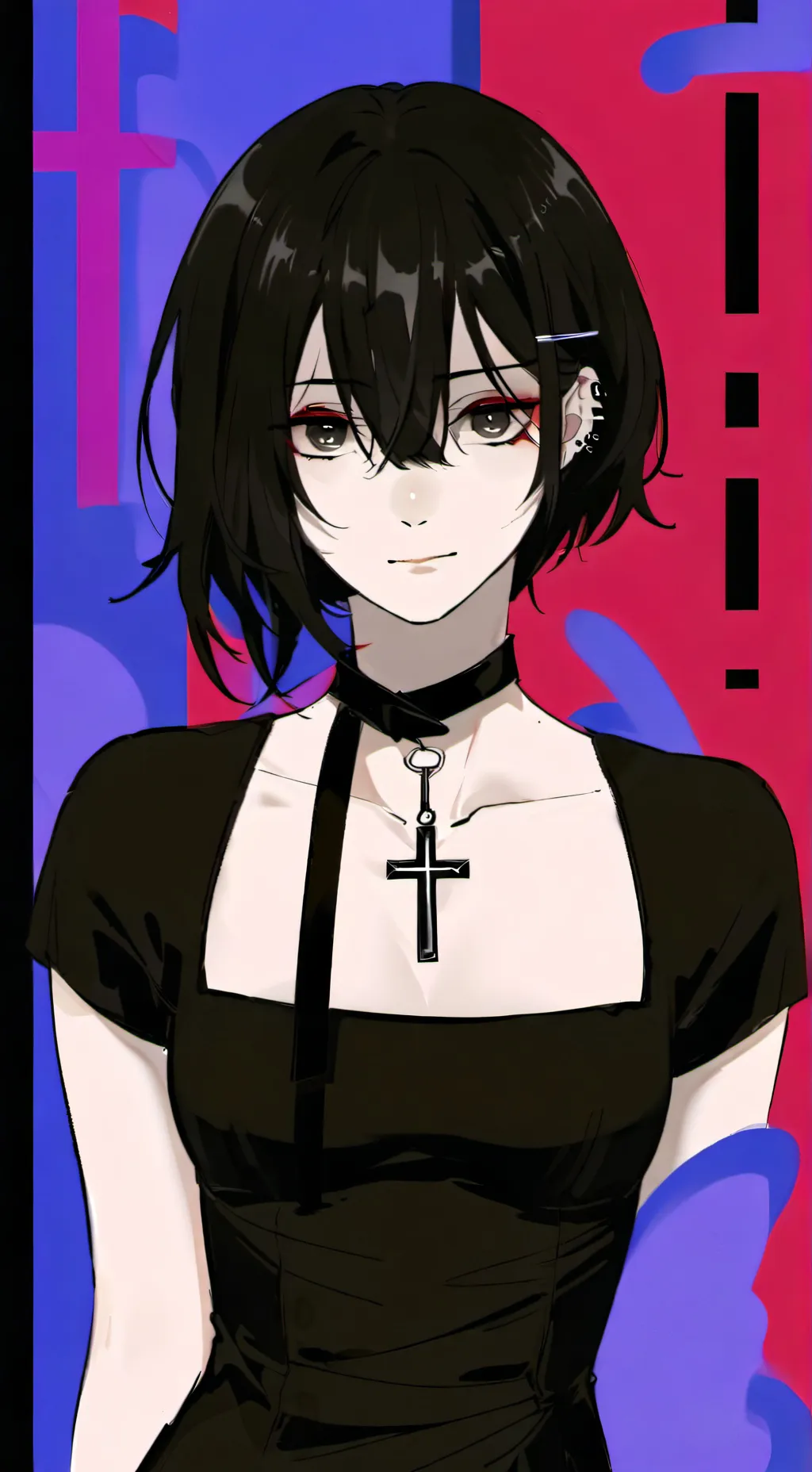 ai character: violet background