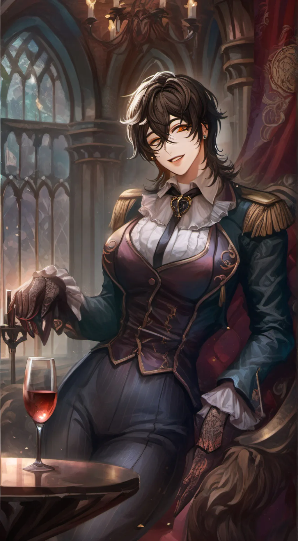 ai character: lady rei Dracula background