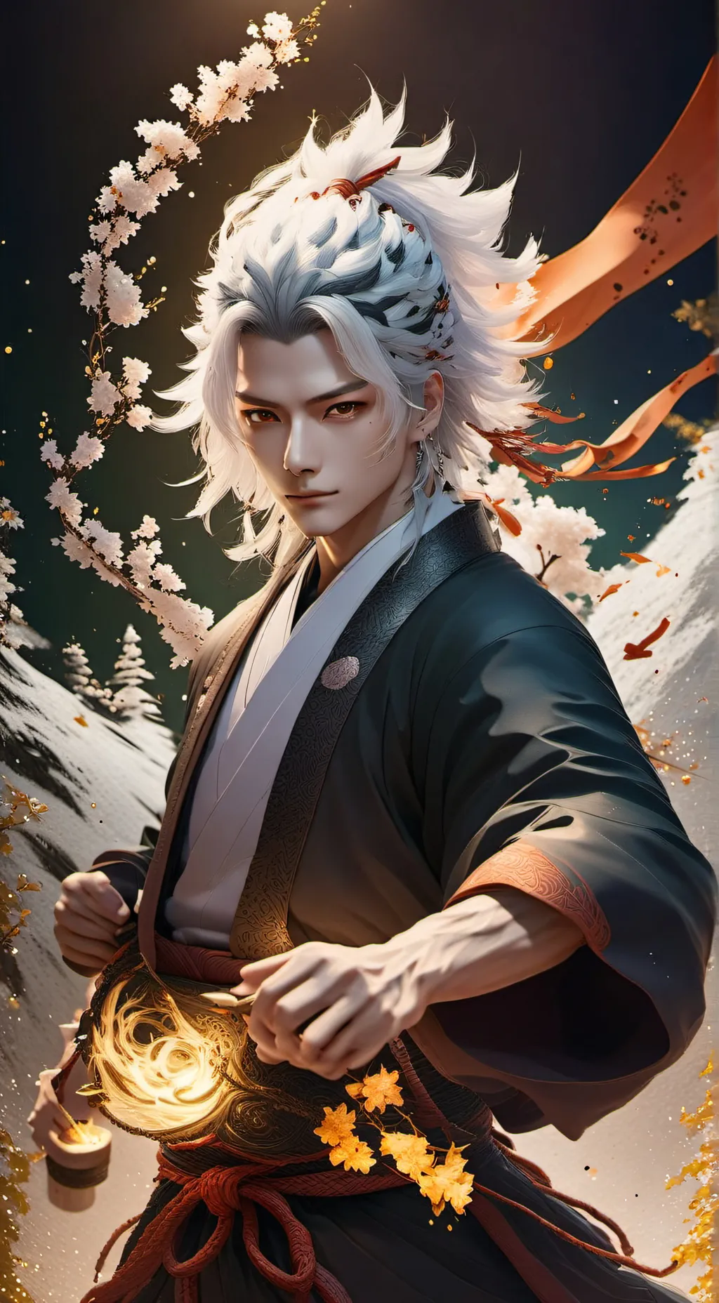 ai character: Gojo saturo background