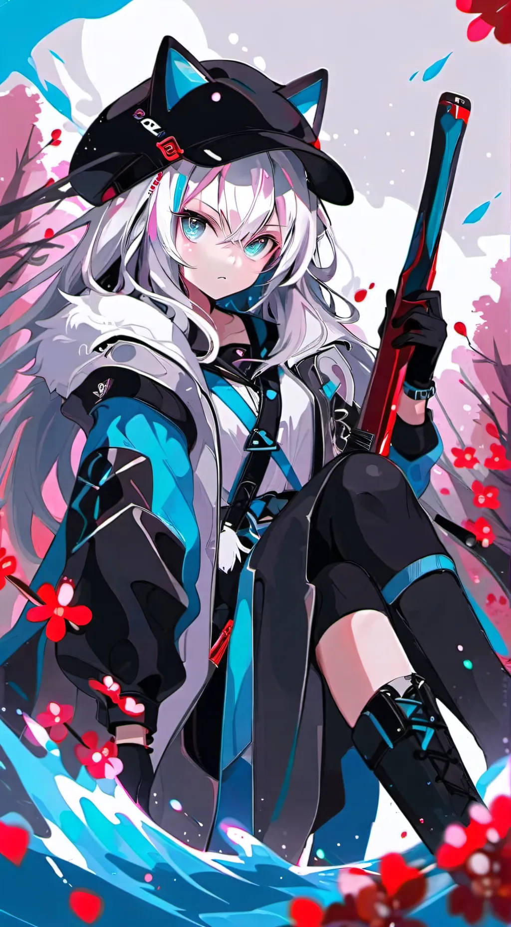 ai character: minty*oc* background