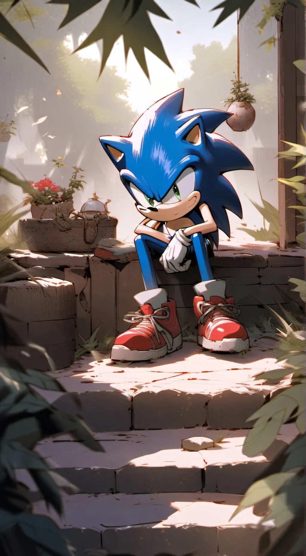 ai character: Sonic Loves you background