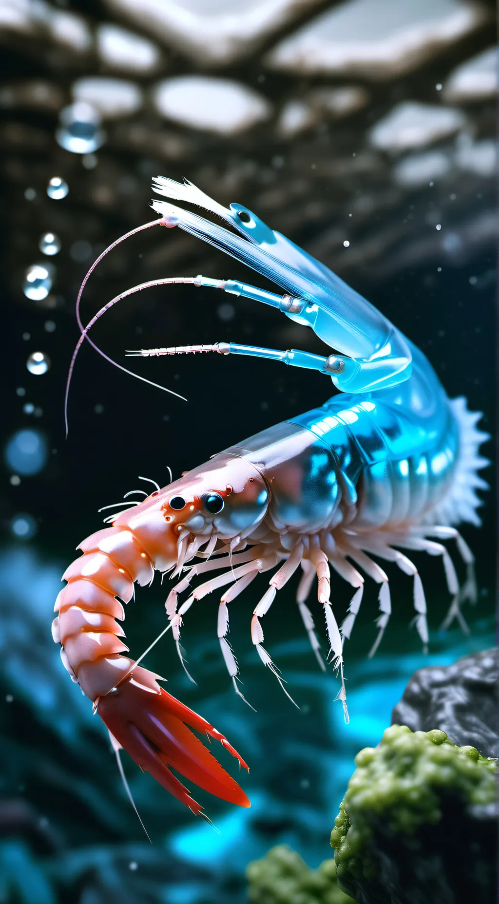 ai character: radioactive shrimp background