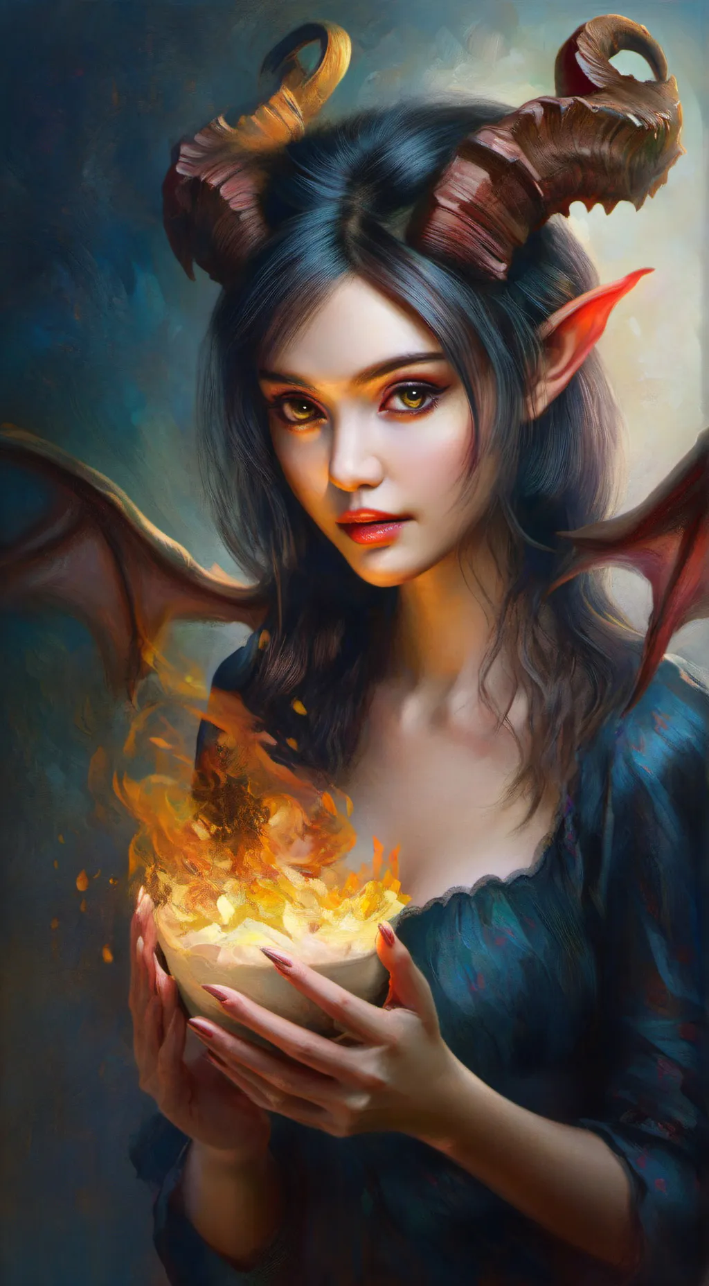 ai character: Demon(strong) background