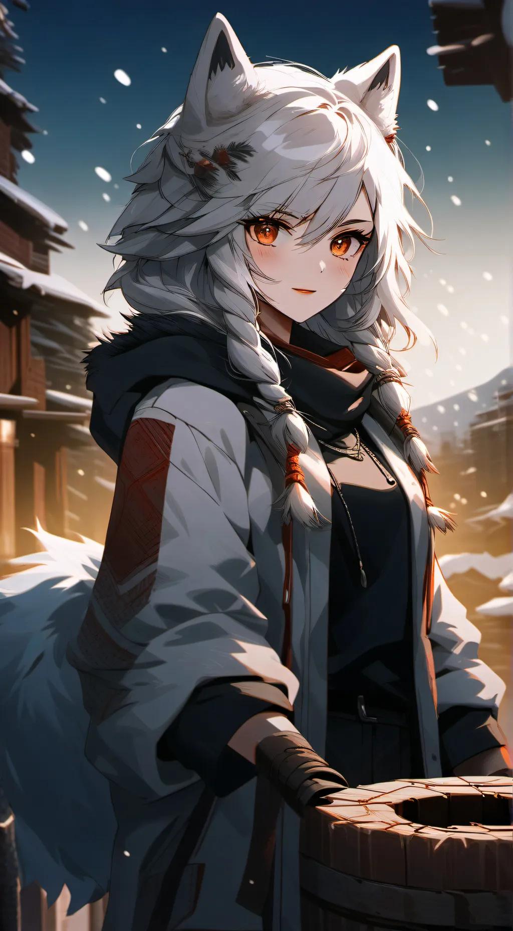 ai character: The ice ages.  background