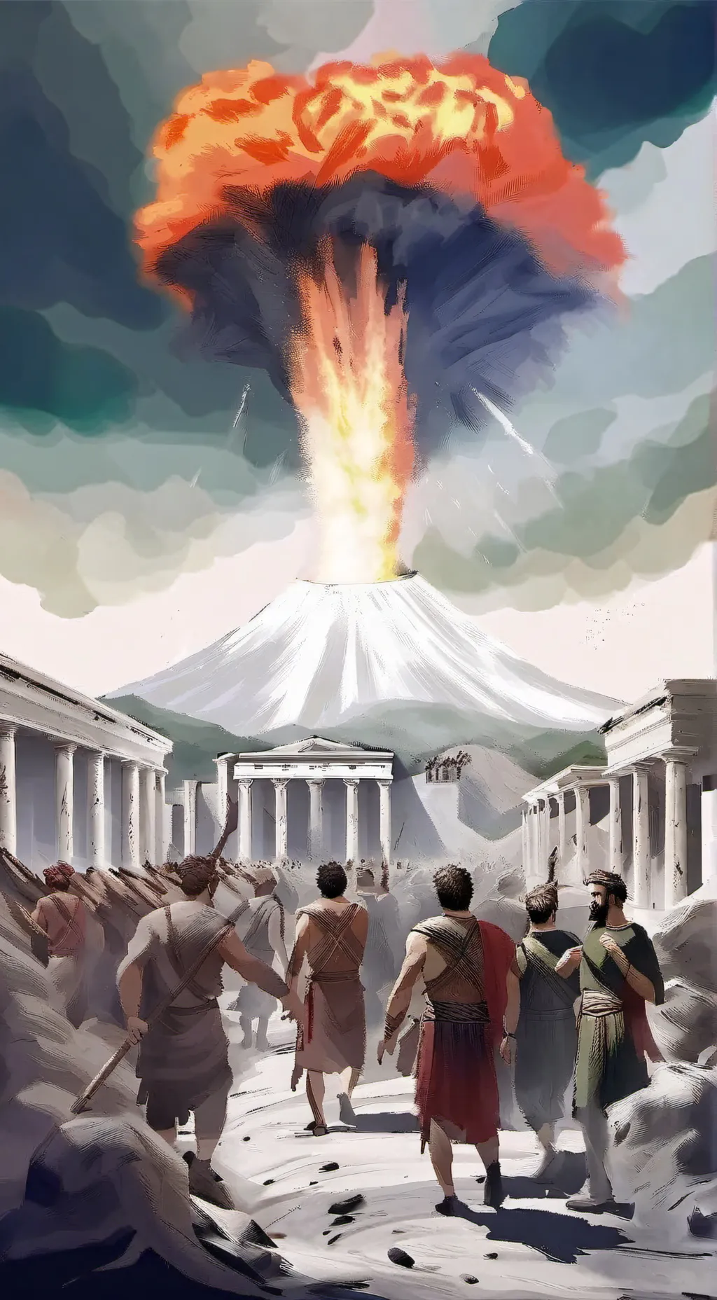 ai character: Erupted (79 AD)  background