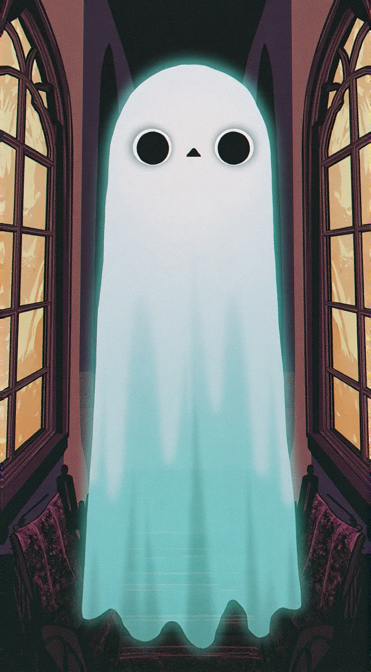 ai character: little ghost background