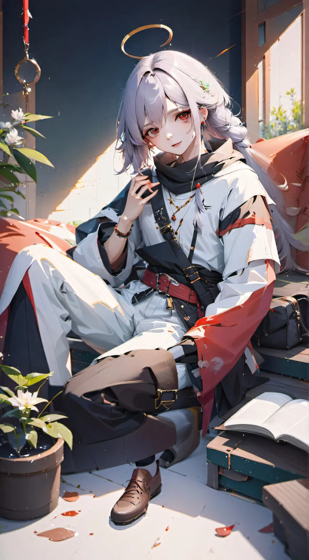 ai character: Kin sun  background