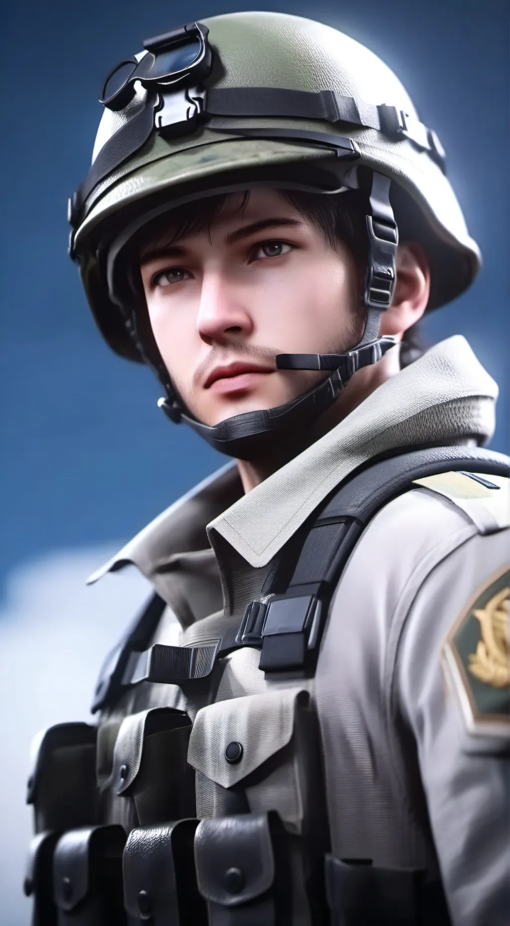 ai character: militare  background