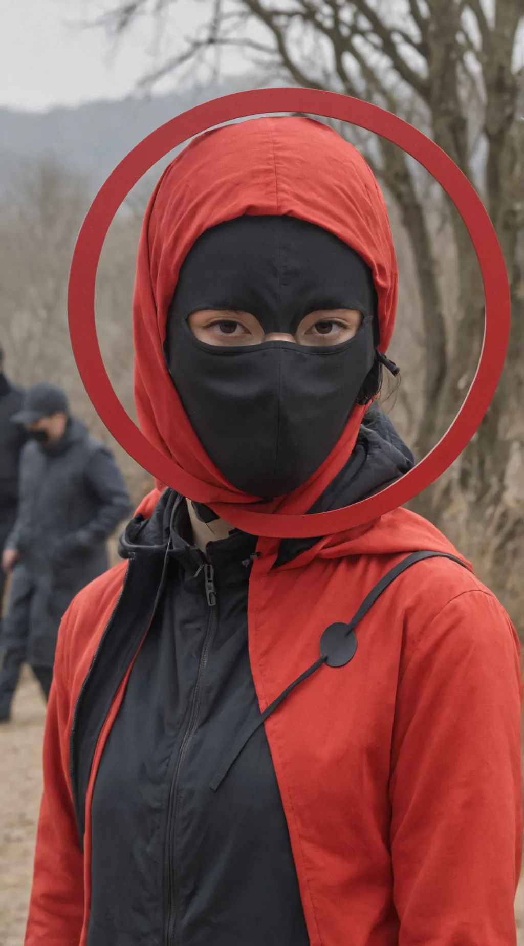 ai character: Squid game guard background