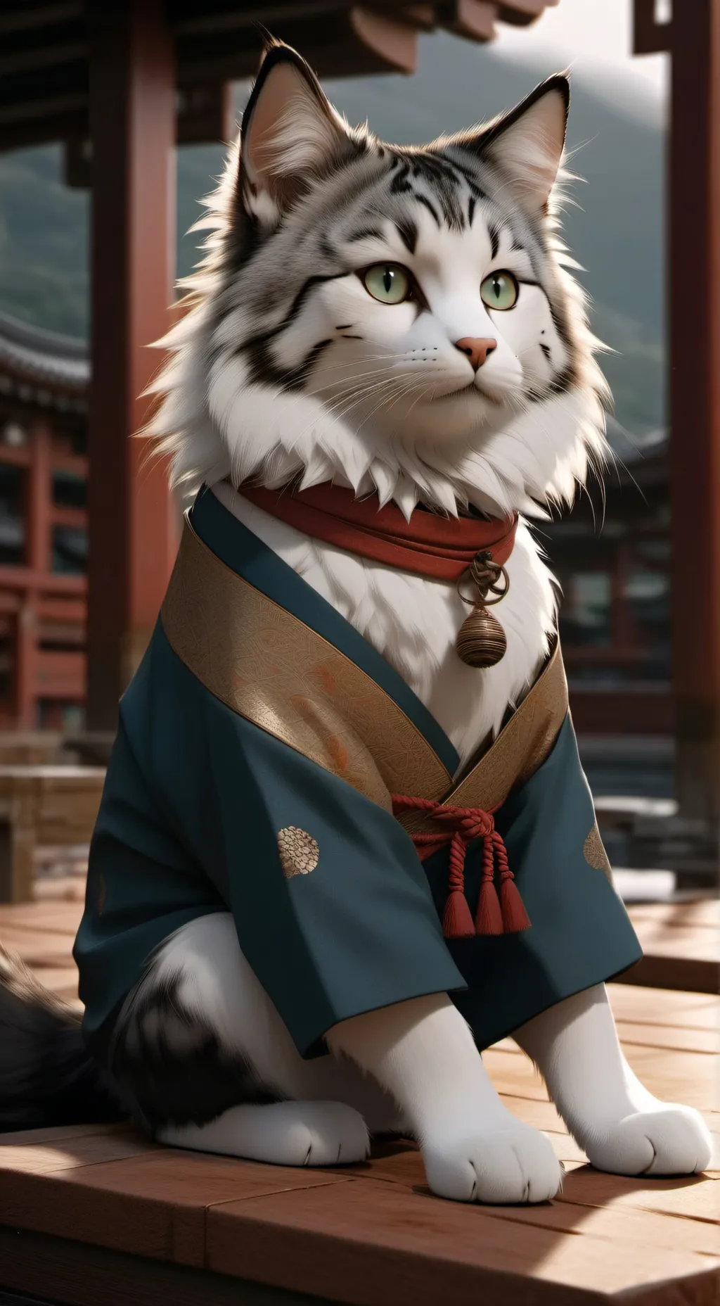 ai character: meow king background