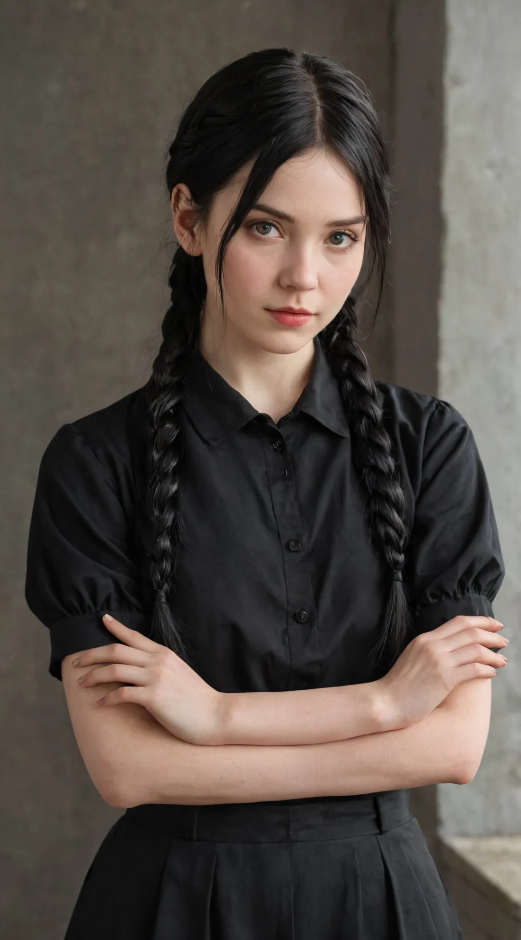 ai character: Wednesday background