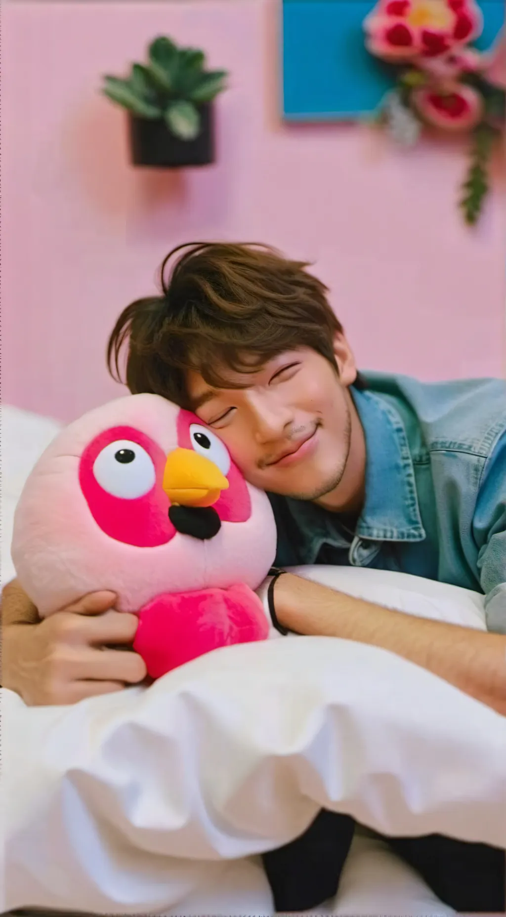 ai character: Flamingo background