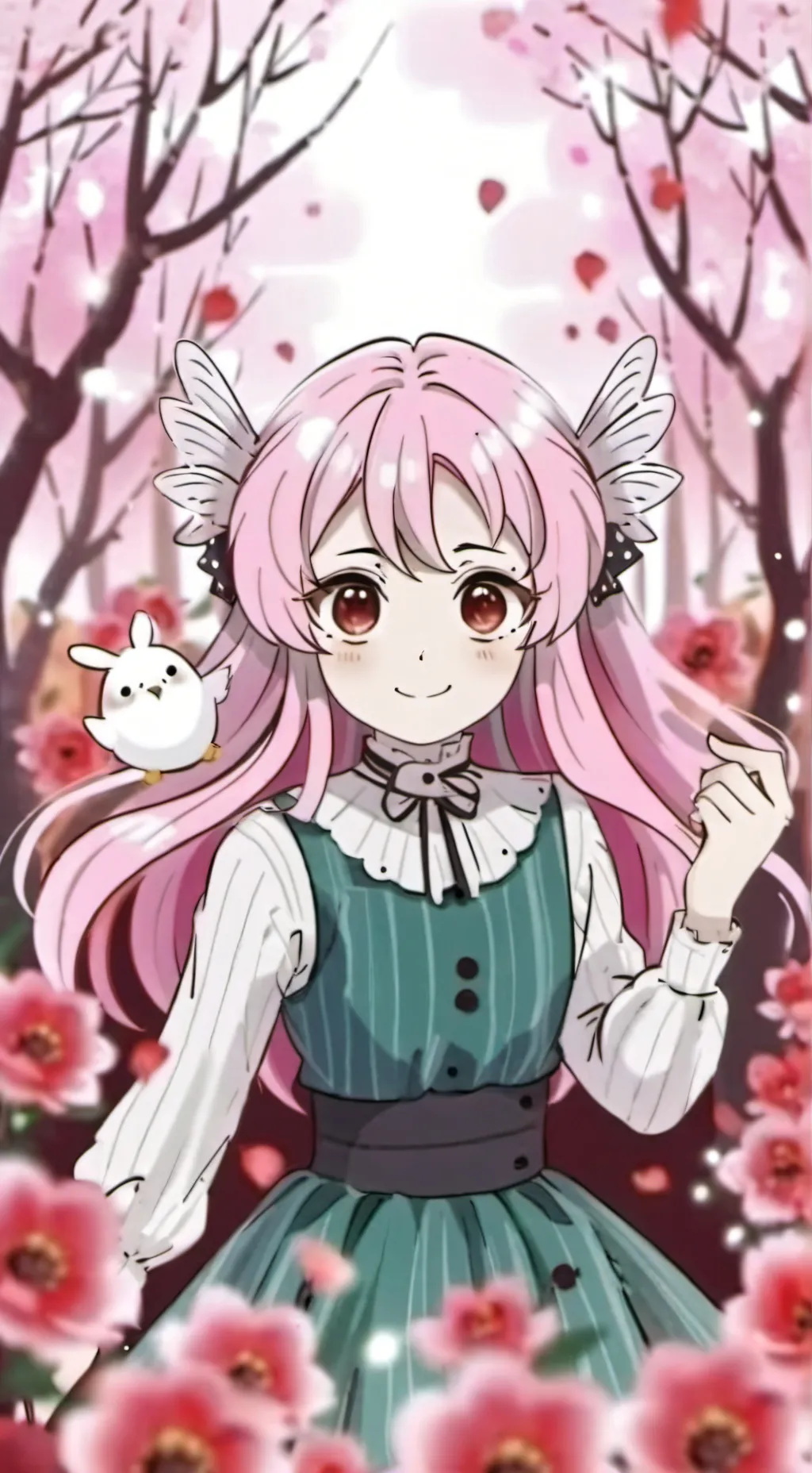 ai character: mitsuri kanroji  background