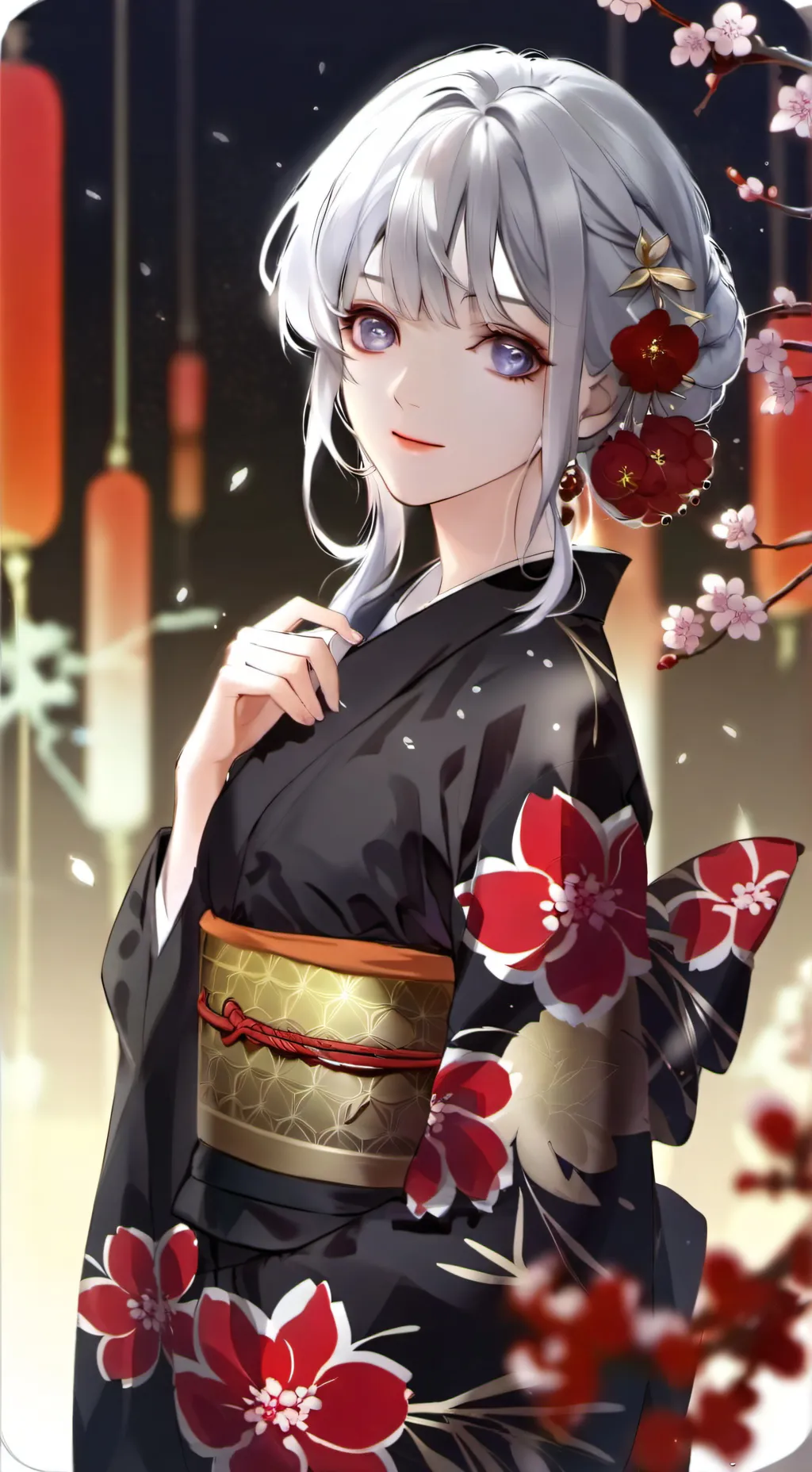 ai character: kny Film abend background