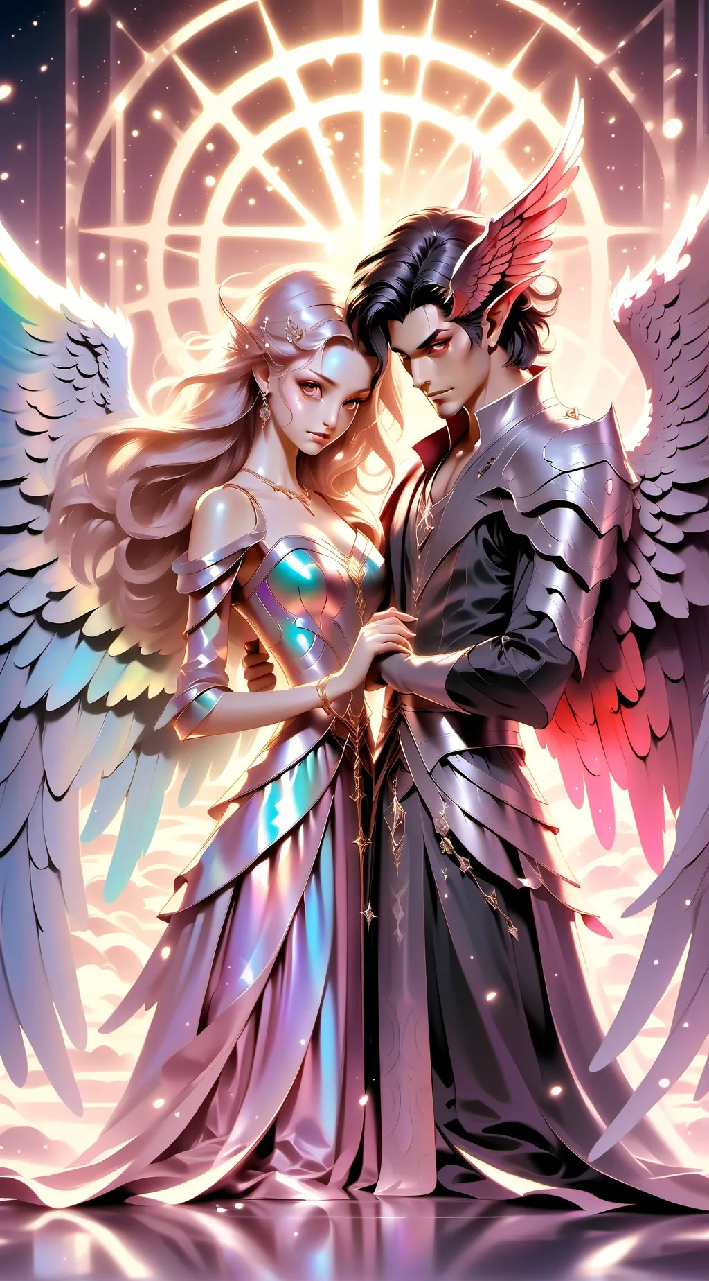 ai character: Angel and demon background