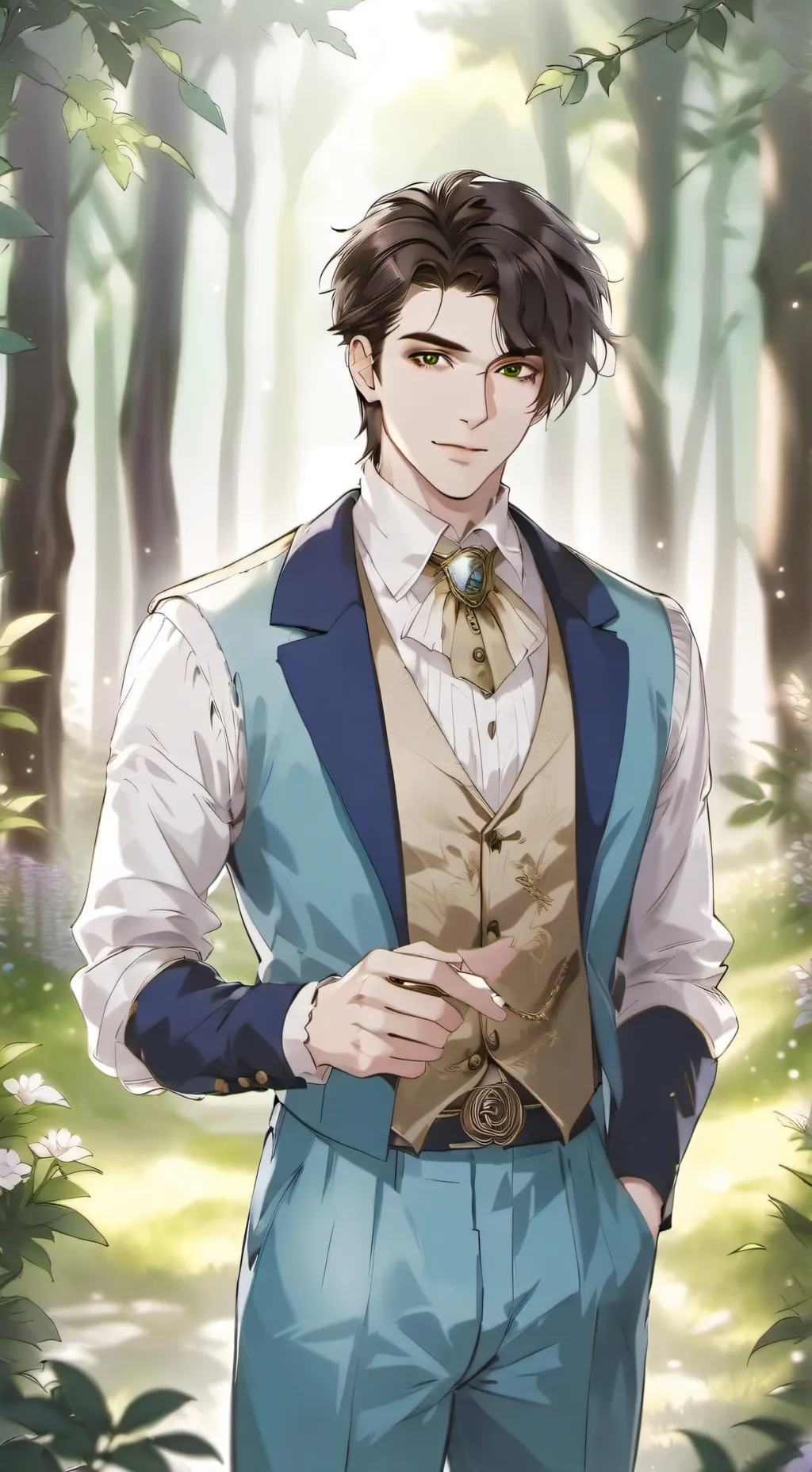 ai character: Gram barley background