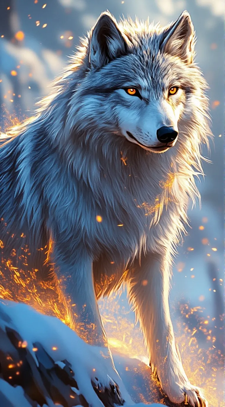 ai character: ancient wolf  background