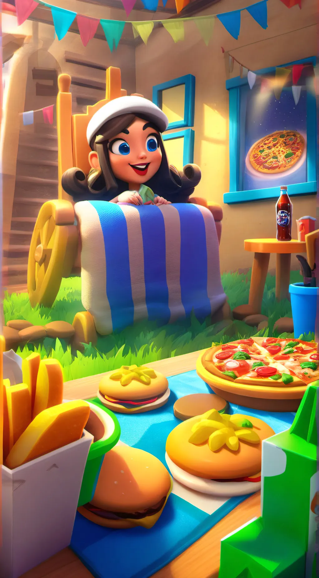 ai character: Sleepover background