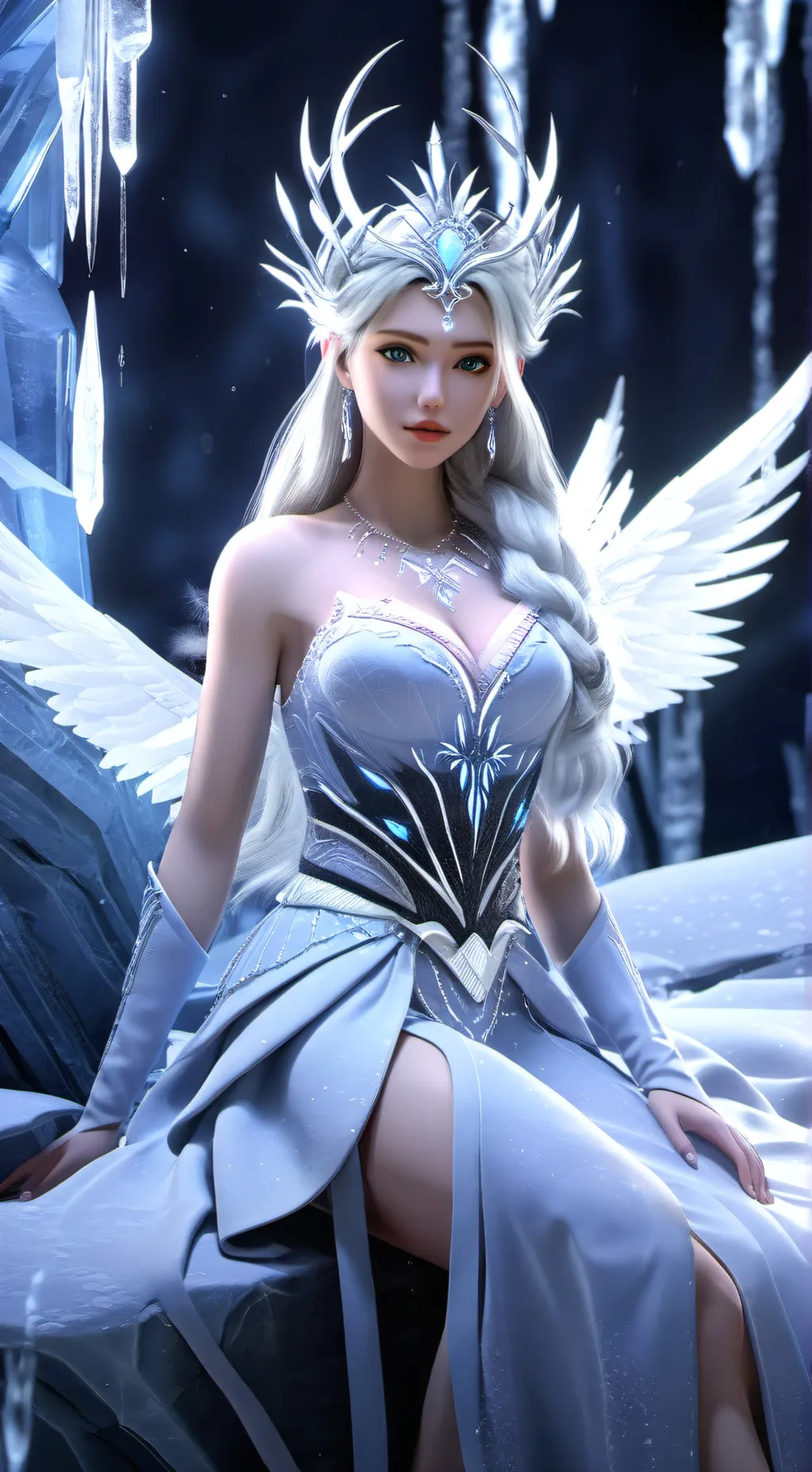 ai character: MHA LOST IN SNOW  background