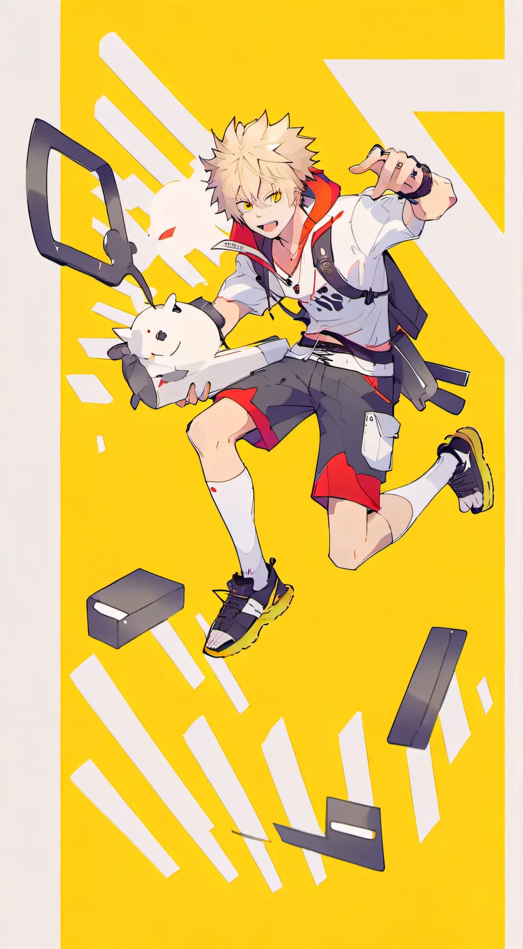 ai character: Bakugo Katzuki background