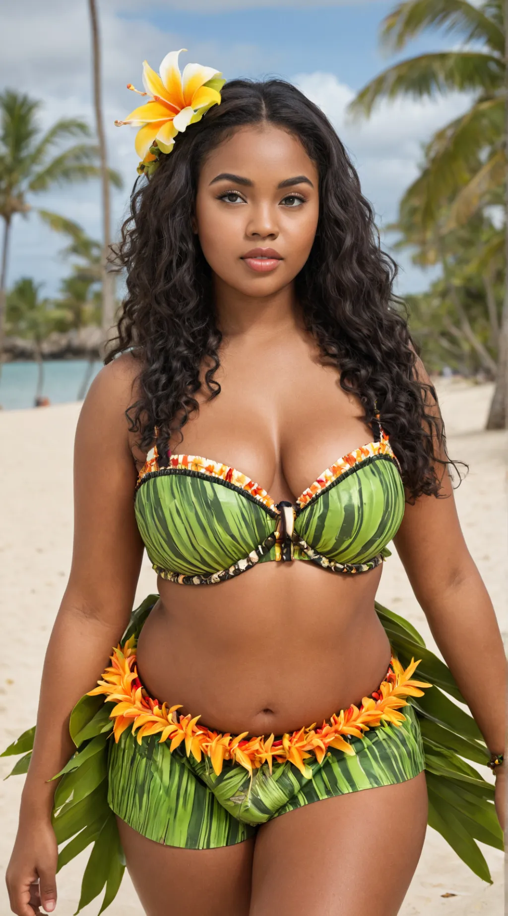 ai character: Island girl (Peli) background