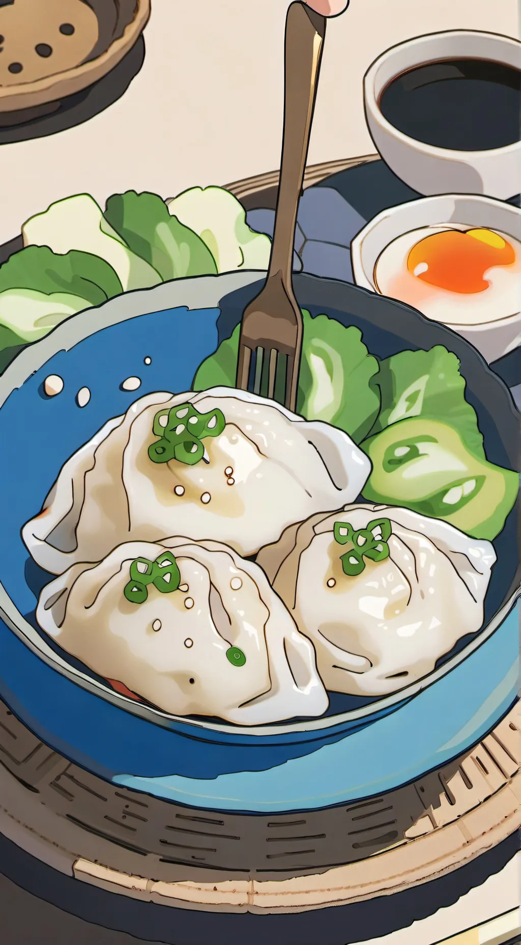 ai character: пельмень background