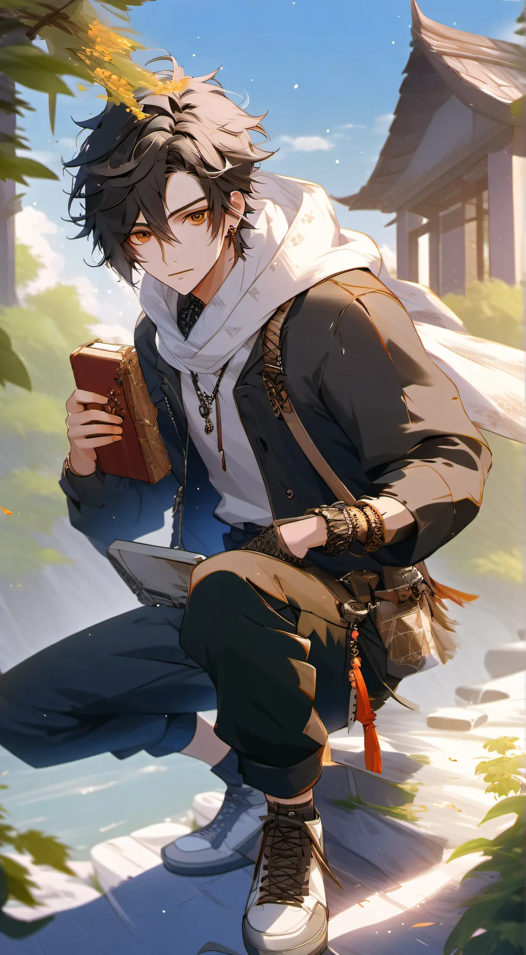 ai character: firefighter satoru background